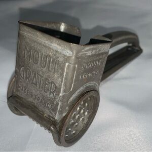 Mouli Cheese Nut Grater Metal Kitchen Tool 1950’s Vintage Made in France